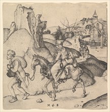 Peasant Family Going to Market, ca. 1435-1491. Creator: Martin Schongauer.