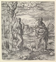 Saint John and Anthony in a Landscape, ca. 1544-45. Creator: Master IQV.