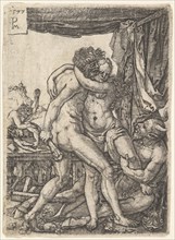 Hercules Fighting the Centaurs, 1577. Creator: Master PM.