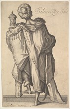 Balthasar, after figure in "The Adoration of the Magi" by Jacques Bellange, ca. 1610-50. Creator: Matthaus Merian.