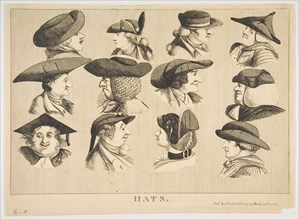 Hats, October 1, 1773. Creator: Matthew Darly.