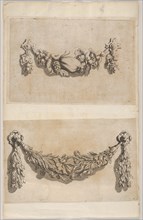 Design for a Garland from 'Various New Festoons, Part II' (Verscheide Nieuwe Festonnen, tw..., 1694. Creator: Michiel Mosyn.