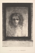 A Veil, a Printed Image, 1891. Creator: Odilon Redon.
