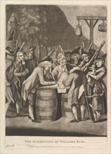 The Alternative of WIlliams-Burg, February 16, 1775. Creator: Attributed to Philip Dawe