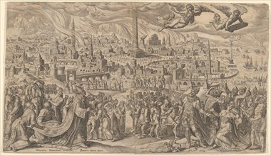 The Fall of Babylon, 1569. Creator: Philip Galle.
