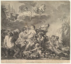 Enlevement d'Europe (Abduction of Europa), 18th century. Creator: Pierre Alexandre Aveline.