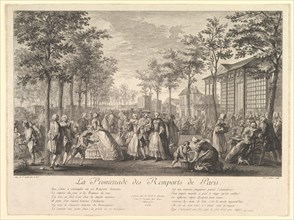 La Promenade des Remparts de Paris, 1760. Creator: Pierre Francois Courtois.