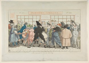 Les Musards de la Rue du Coq (Dawdlers of the Rue du Coq), 1805. Creator: Pierre Nolasque Bergeret.