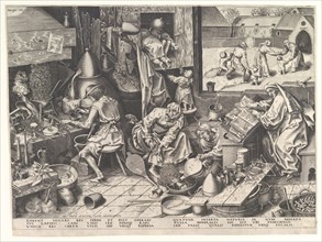 The Alchemist, after 1558. Creator: Philip Galle.