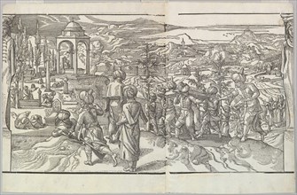 A Turkish Funeral from the frieze Ces Moeurs et fachons de faire de Turcz (Customs and Fas..., 1553. Creator: Unknown.