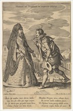 Hispani et Hispanae in Vestitu Cultus, from Fashions of Different Nations.n.d. Creator: Pieter de Jode I.