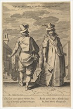 Viri et Mulieris apud Florentinos Habitus, from Fashions of Different Nations.n.d. Creator: Pieter de Jode I.