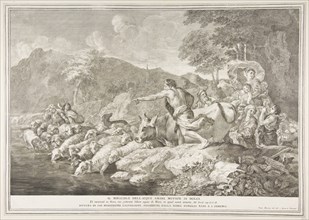 The miracle of the bitter water made sweet (Il Miracolo delle Acque Amare Mutate in Dol..., 1743-63. Creator: Pietro Monaco.