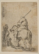 Turbaned Soldier on Horseback, ca. 1629. Creator: Rembrandt Harmensz van Rijn.