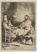 Christ at Emmaus: The Smaller Plate, 1634. Creator: Rembrandt Harmensz van Rijn.
