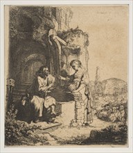 Christ and the Woman of Samaria among Ruins. Creator: Rembrandt Harmensz van Rijn.