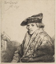 Young Man in a Velvet Cap (Ferdinand Bol), 1637. Creator: Rembrandt Harmensz van Rijn.
