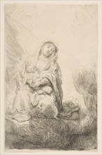 The Virgin and Child in the Clouds, 1641. Creator: Rembrandt Harmensz van Rijn.