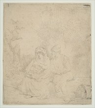 The Rest on the Flight into Egypt; lightly etched, 1645. Creator: Rembrandt Harmensz van Rijn.