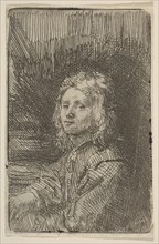 Young Man, Half-Length, 1620-69. Creator: Workshop of Rembrandt
