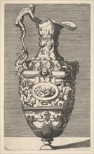 Vase with a River God in an Oval Medallion, 17th century. Creator: Rene Boyvin.