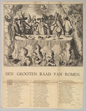 Den Grooten Raad van Romen, 1665-1708. Creator: Style of Romeyn de Hooghe
