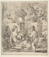 Virgin and Child with St. John the Baptist and St. Elizabeth, ca. 1641. Creator: Stefano della Bella.