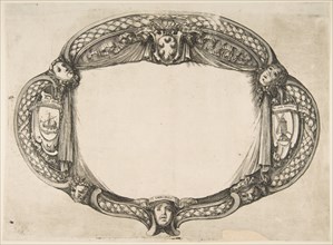 Ornament Design for a Thesis on the Device: Quest' un soccorso, ca. 1656. Creator: Stefano della Bella.