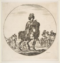 Polish horseman facing right, a circular composition, from 'Figures on Horseback'