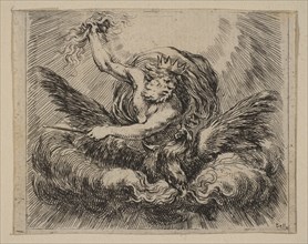 Jupiter, from 'Game of Mythology' (Jeu de la Mythologie), 1644. Creator: Stefano della Bella.