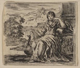 Juno, from 'Game of Mythology' (Jeu de la Mythologie), 1644. Creator: Stefano della Bella.