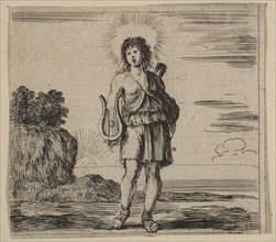 Apollo, from 'Game of Mythology' (Jeu de la Mythologie), 1644. Creator: Stefano della Bella.