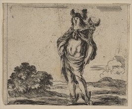 Mercury, from 'Game of Mythology' (Jeu de la Mythologie), 1644. Creator: Stefano della Bella.