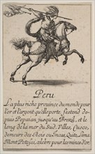 Peru, from 'Game of Geography' (Jeu de la Géographie), 1644. Creator: Stefano della Bella.