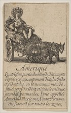 America, from 'Game of Geography' (Jeu de la Géographie), 1644. Creator: Stefano della Bella.