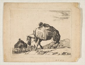 Plate 1: a pack horse, from 'Various animals'