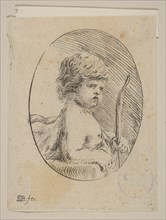 A Small Cupid with His Bow, from 'Various figures and doodles' (Diverses figures et gr..., ca. 1646. Creator: Stefano della Bella.