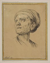 Head of a Woman in Three Quarter View, from 'Various heads and figures' (Diverses tétes et..., 1650. Creator: Stefano della Bella.