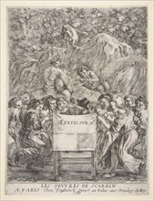 Frontispiece for Les Oeuvres de Scarron, 1649. Creator: Stefano della Bella.