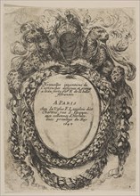 Cartouche with Title: Nouvelles inventions de Cartouches, 1647. Creator: Stefano della Bella.