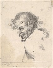 Plate 29: bust of a laughing satyr, facing left in profile, from 'Various portraits'