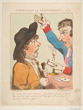 Admiration with Astonishment (Le Brun Travested, or Caricatures of the Passions), January 21, 1800. Creator: Thomas Rowlandson.