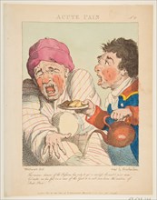 Acute Pain (Le Brun Travested, or Caricatures of the Passions), January 21, 1800. Creator: Thomas Rowlandson.