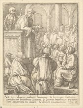 Preacher, from the Dance of Death, 1651. Creator: Wenceslaus Hollar.