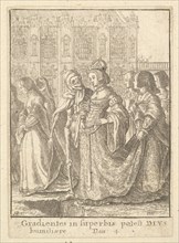 Empress, from the Dance of Death, 1651. Creator: Wenceslaus Hollar.