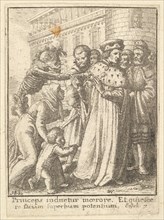 Duke, from the Dance of Death, 1651. Creator: Wenceslaus Hollar.