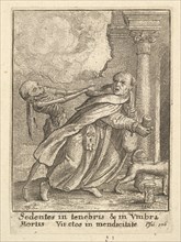 The Monk, from the Dance of Death, 1651. Creator: Wenceslaus Hollar.