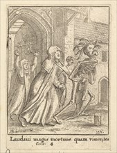 The Abbess, from the Dance of Death, 1651. Creator: Wenceslaus Hollar.
