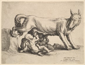 Romulus and Remus, 1652. Creator: Wenceslaus Hollar.