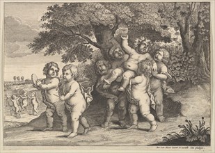 Seven Boys, 1625-77. Creator: Wenceslaus Hollar.